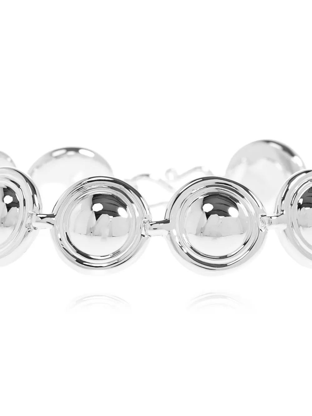 Lie Studio Oval-discs Bracelet In Metallic
