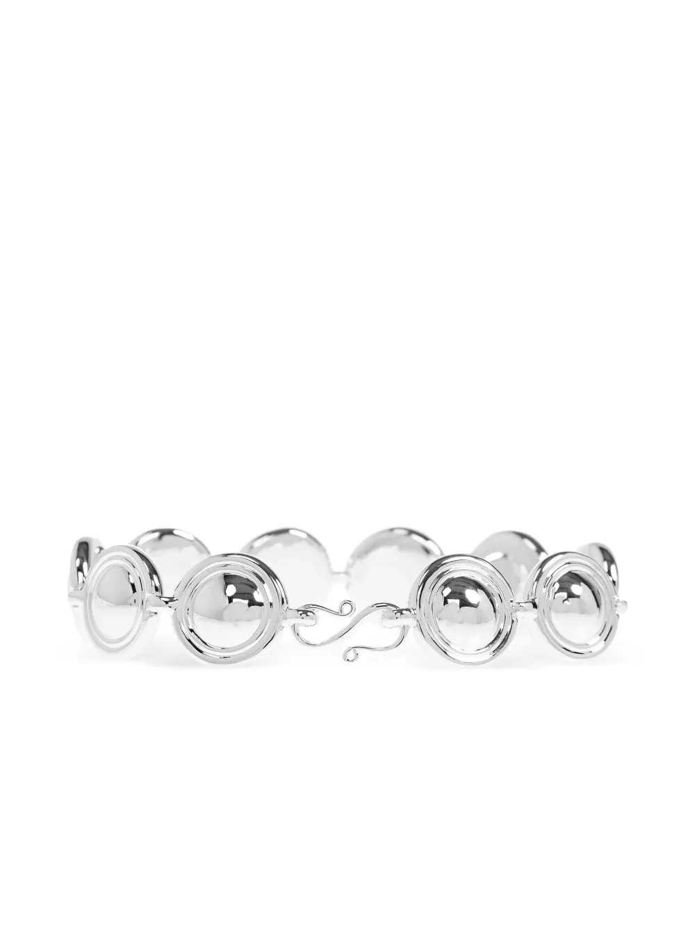  Lie Studio Oval-discs Bracelet - Silver 