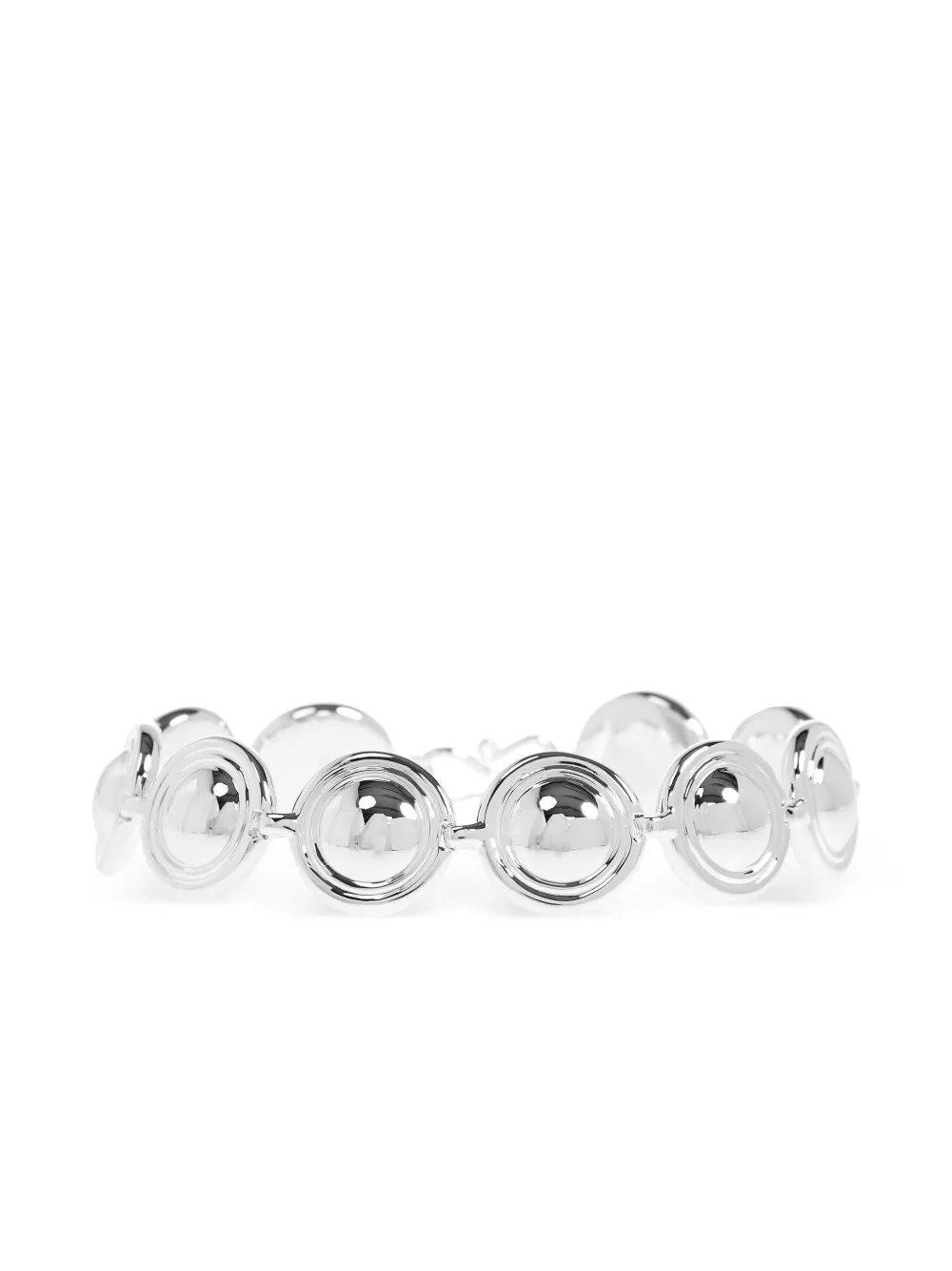 LIE STUDIO Armband met ovalen schijven - Zilver