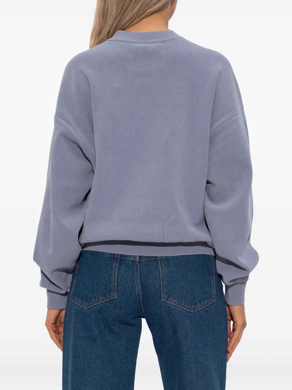 Alexander Wang Logo-embellished Chenille Jumper In Blue