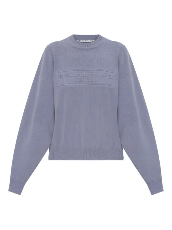 Alexander Wang ロゴエンボス プルオーバー | ブルー | FARFETCH JP