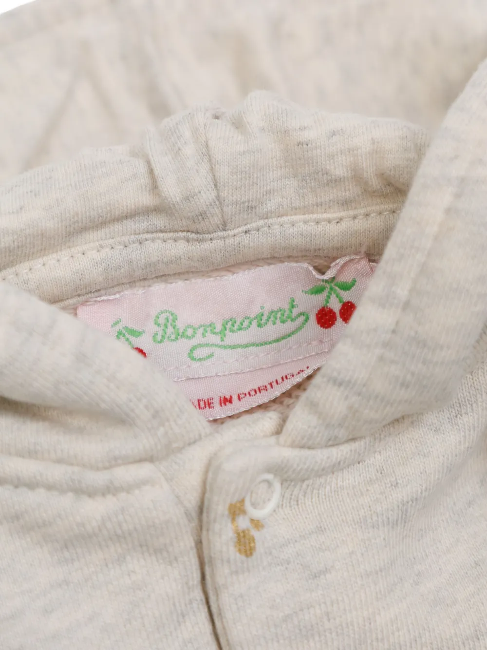 Bonpoint Sweater met drukknoop Beige