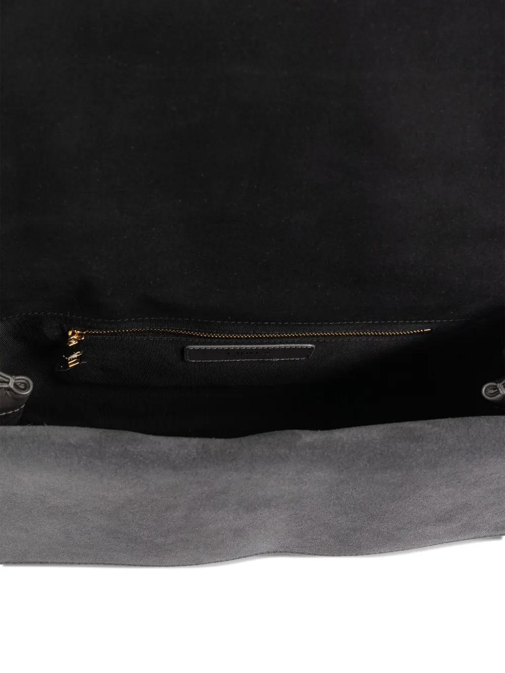 Furla Leren shopper met rond detail Grijs