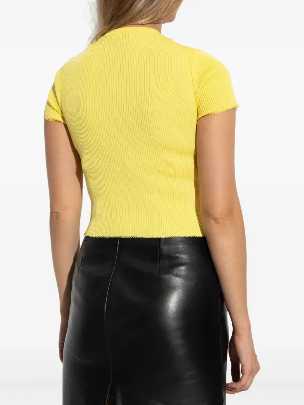 トップス GIVENCHY Givenchy Ribbed Logo Top | Yellow | FARFETCH