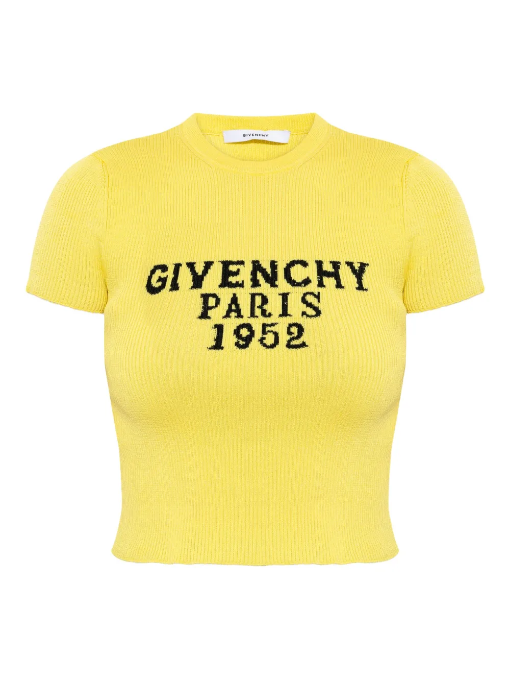 Givenchy Top a coste con logo - Giallo