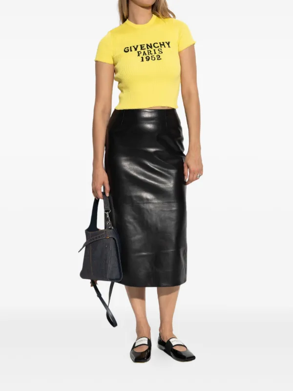 Givenchy Ribbed Logo Top | Yellow | FARFETCH