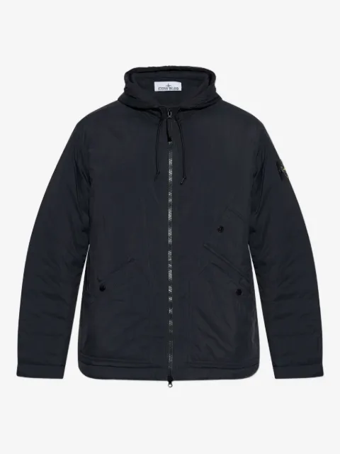 Stone Island hooded patch-pocket jacket