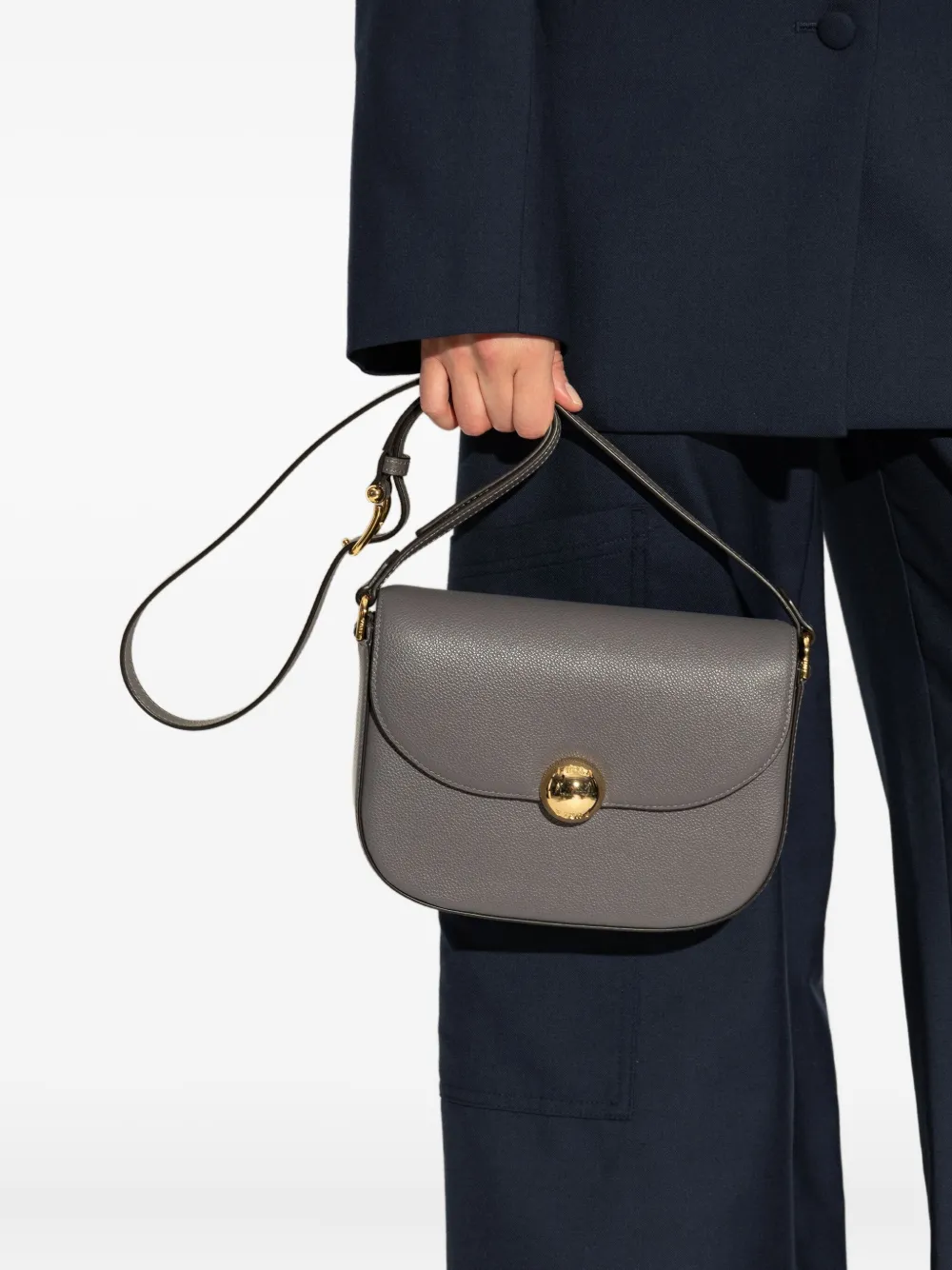 Furla Crossbodytas met leren afwerking Grijs