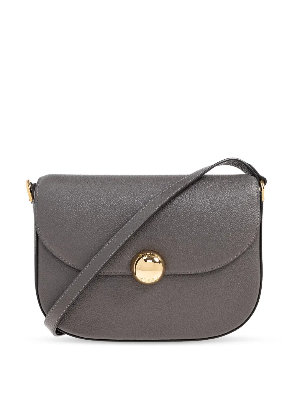 Furla leather-trimmed crossbody bag - Grigio