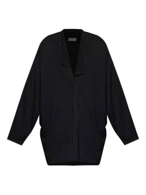 Yohji Yamamoto button-fastening asymmetric-collar shirt