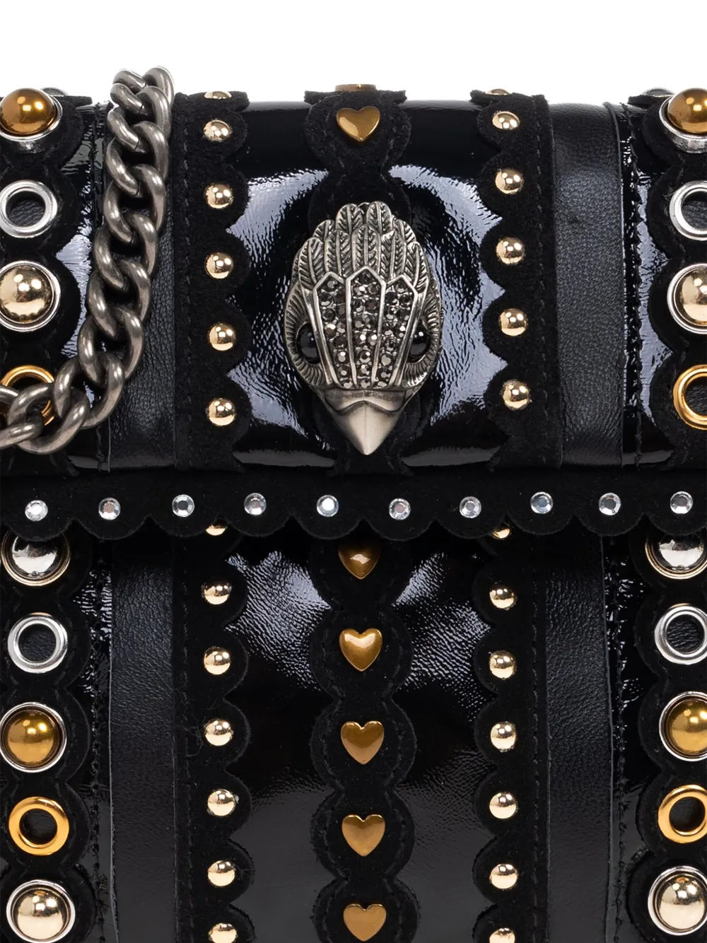 Kurt Geiger Kensington Studded Shoulder Bag In Black