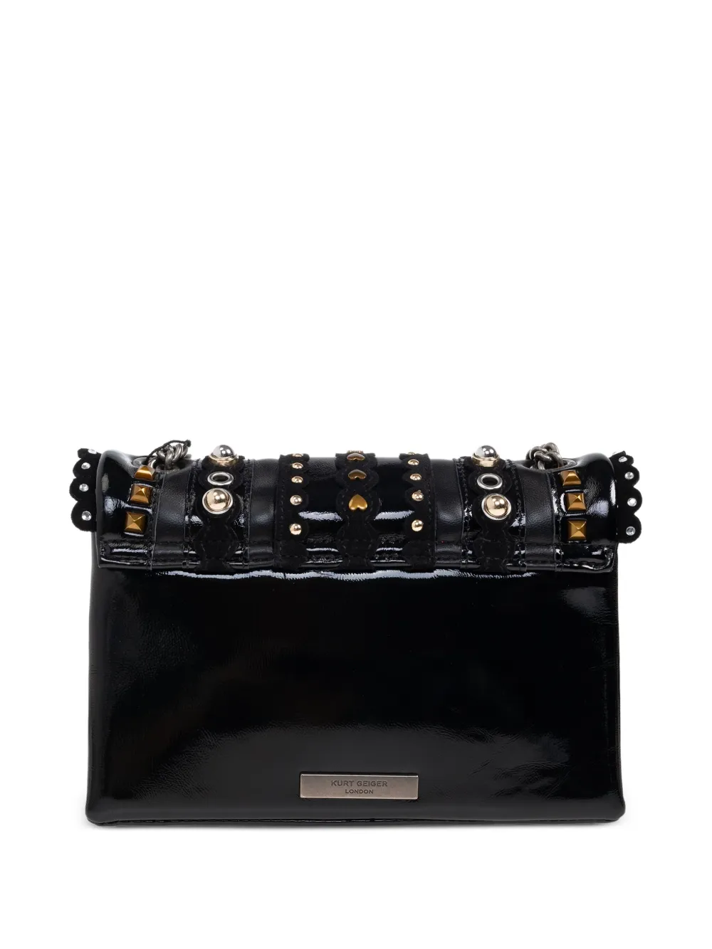 Kurt Geiger Kensington Studded Shoulder Bag In Black