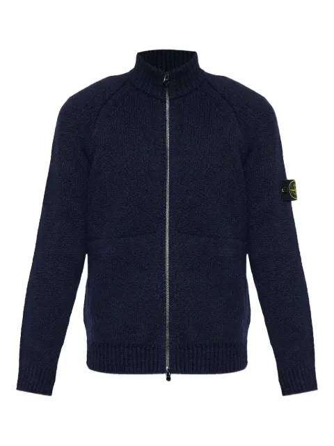 Stone Island suéter con bolsillo de parche y cierre