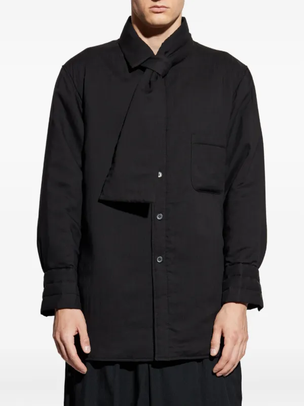 Yohji Yamamoto スカーフカラーシャツ | ブラック | FARFETCH JP