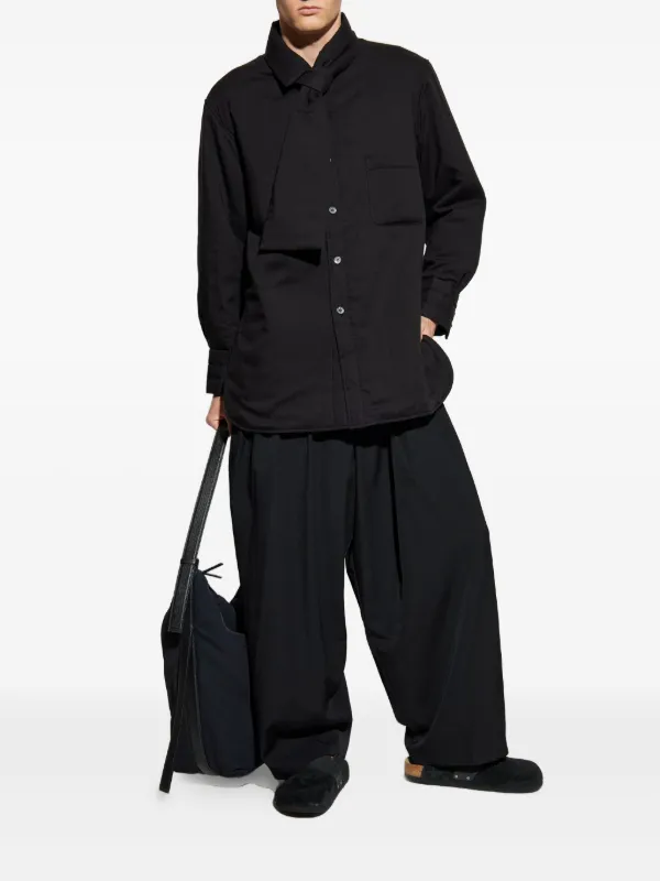 Yohji Yamamoto スカーフカラーシャツ | ブラック | FARFETCH JP