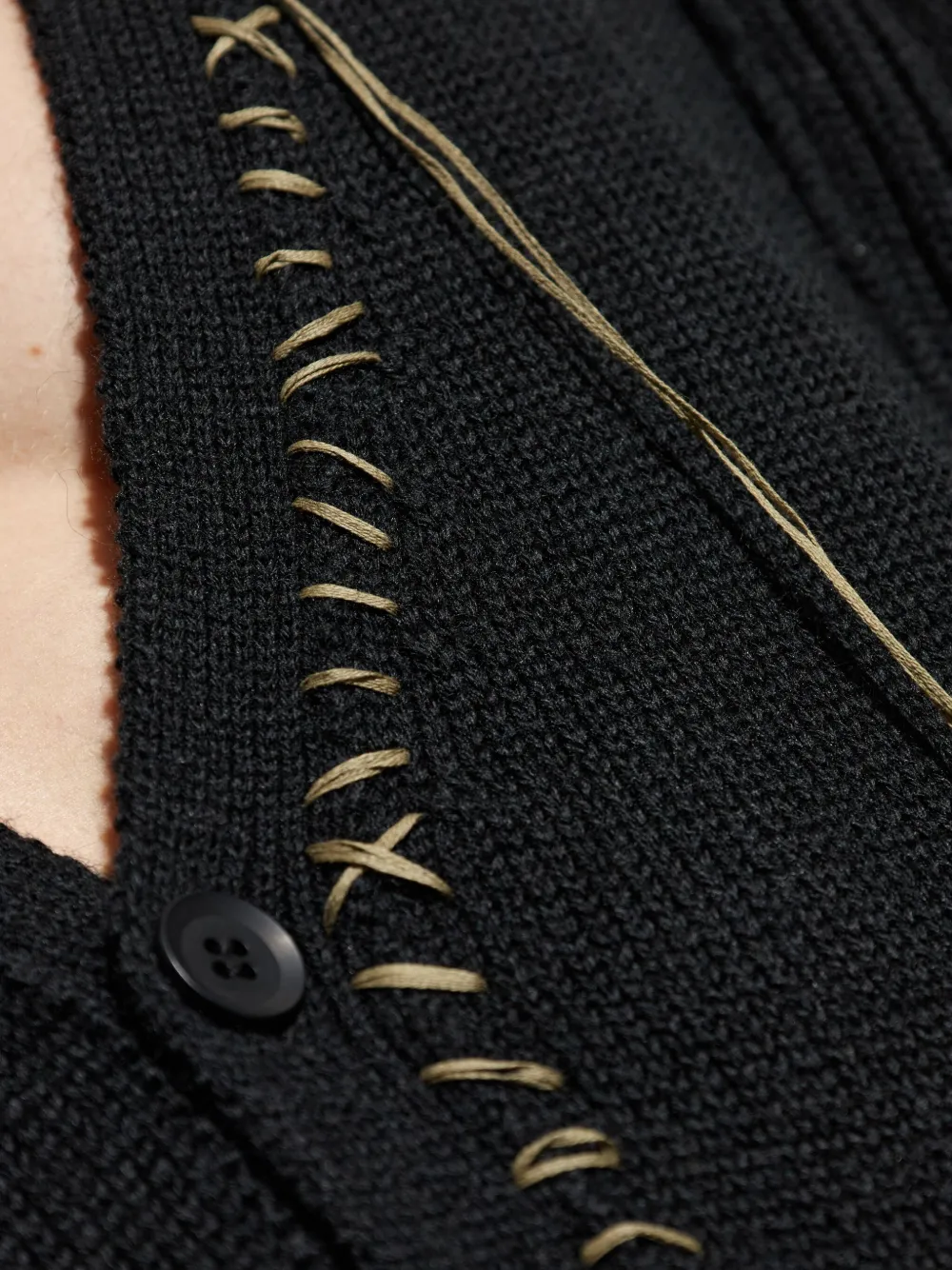 Yohji Yamamoto Wollen vest met V-hals Zwart