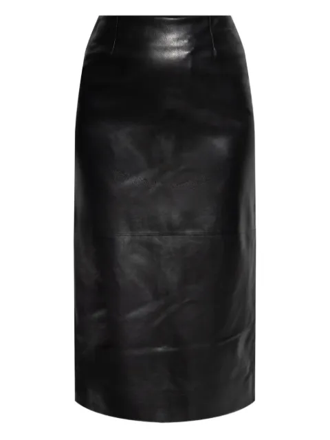 Givenchy leather midi skirt