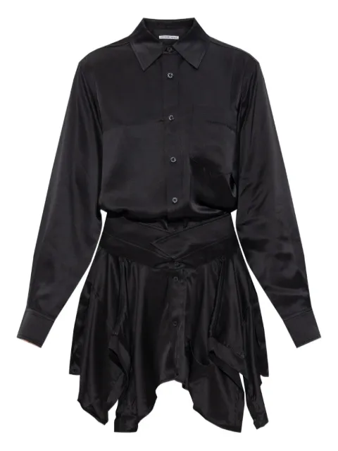 Alexander Wang vestido corto asimétrico con botones
