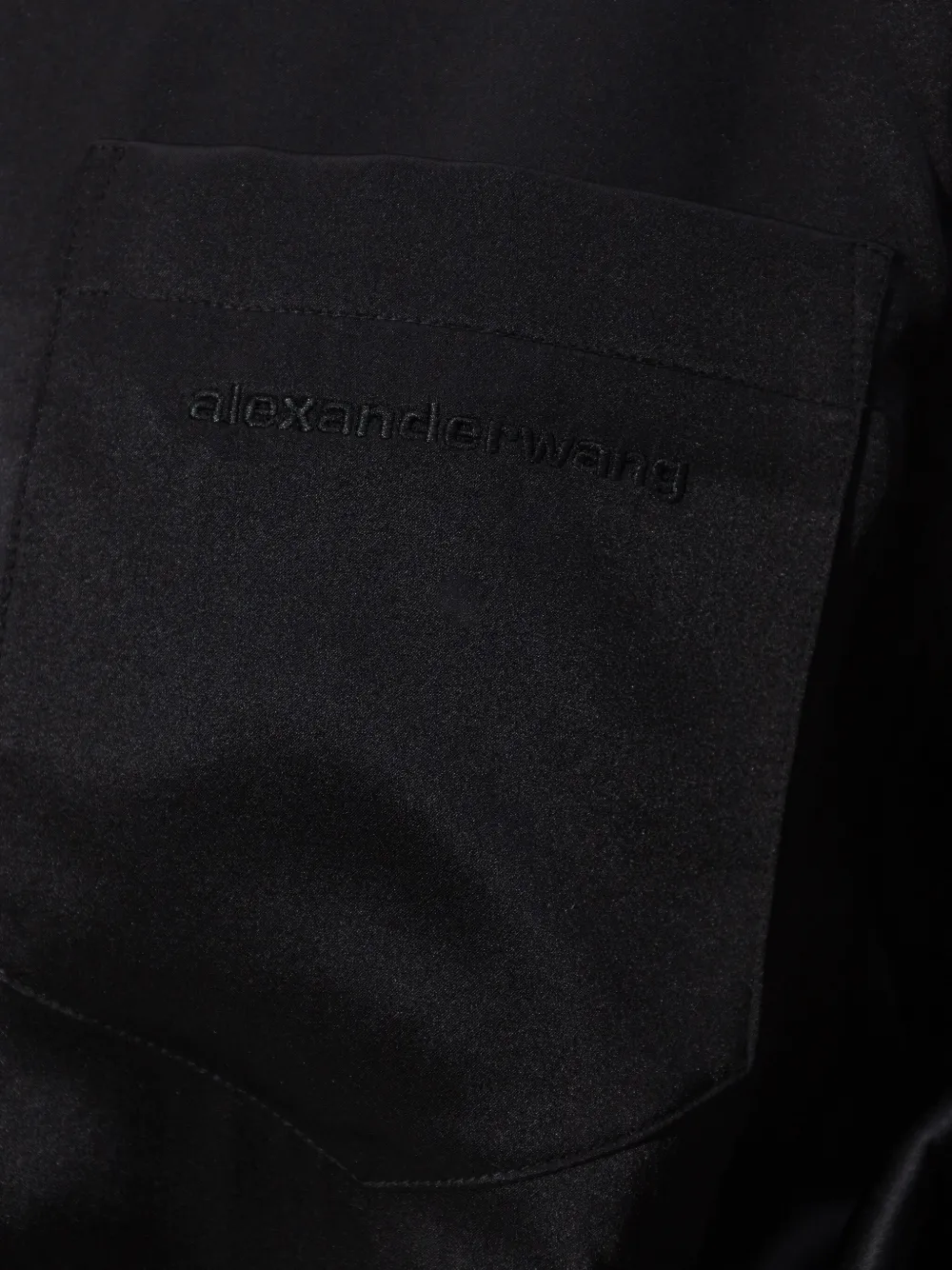Alexander Wang Button-down Asymmetrical Mini Dress In Black