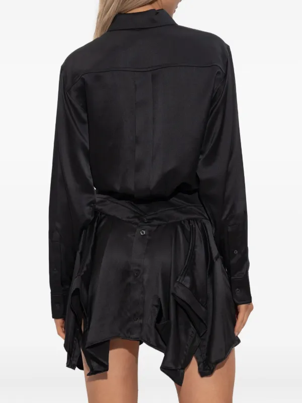 black asymmetrical dress Gemy Maalouf | Evening Dresses Tonal seams White Lace Bustier Backless Color:Peony romantic summer dress
