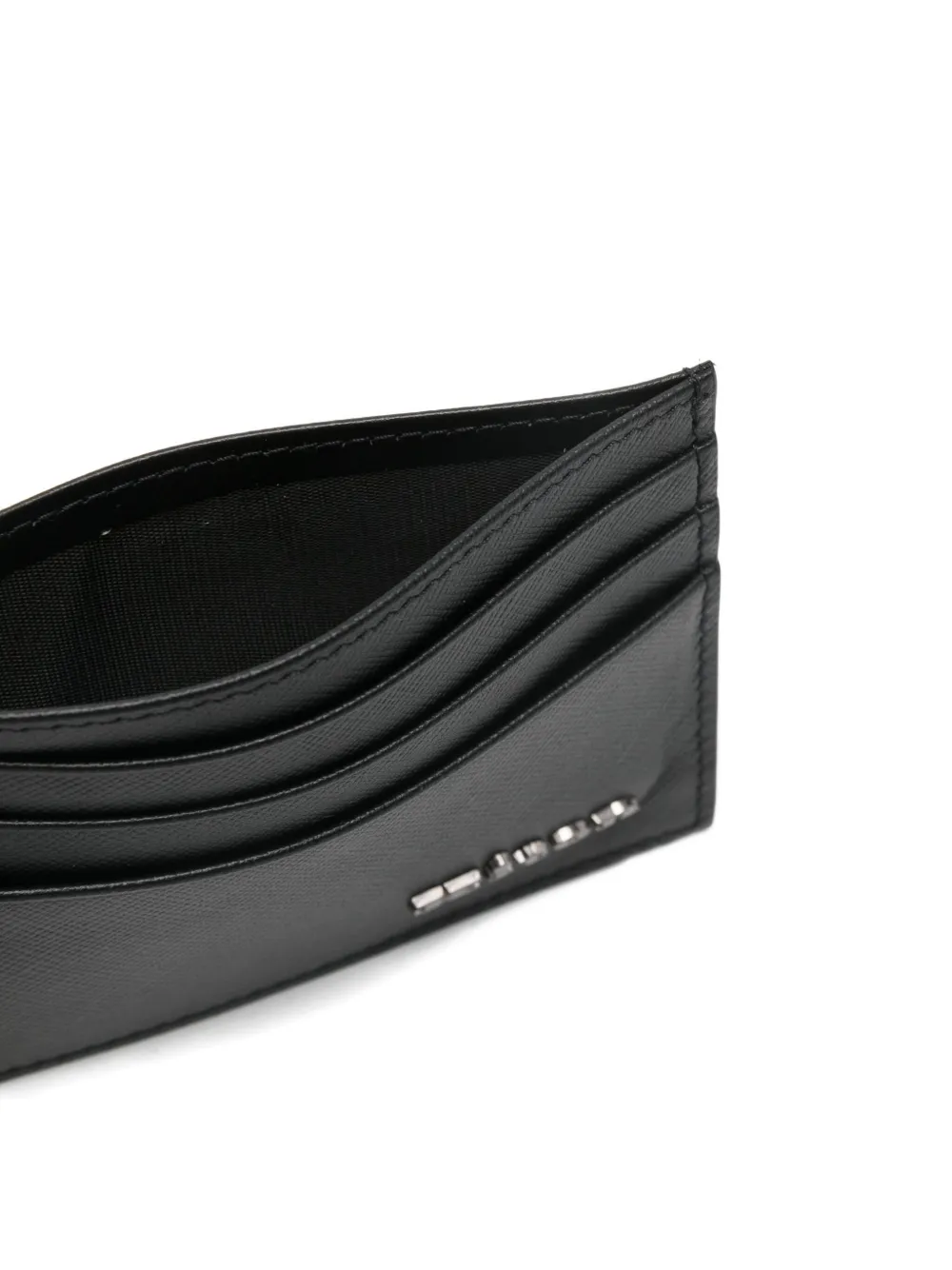 Kiton Leren pasjeshouder Zwart