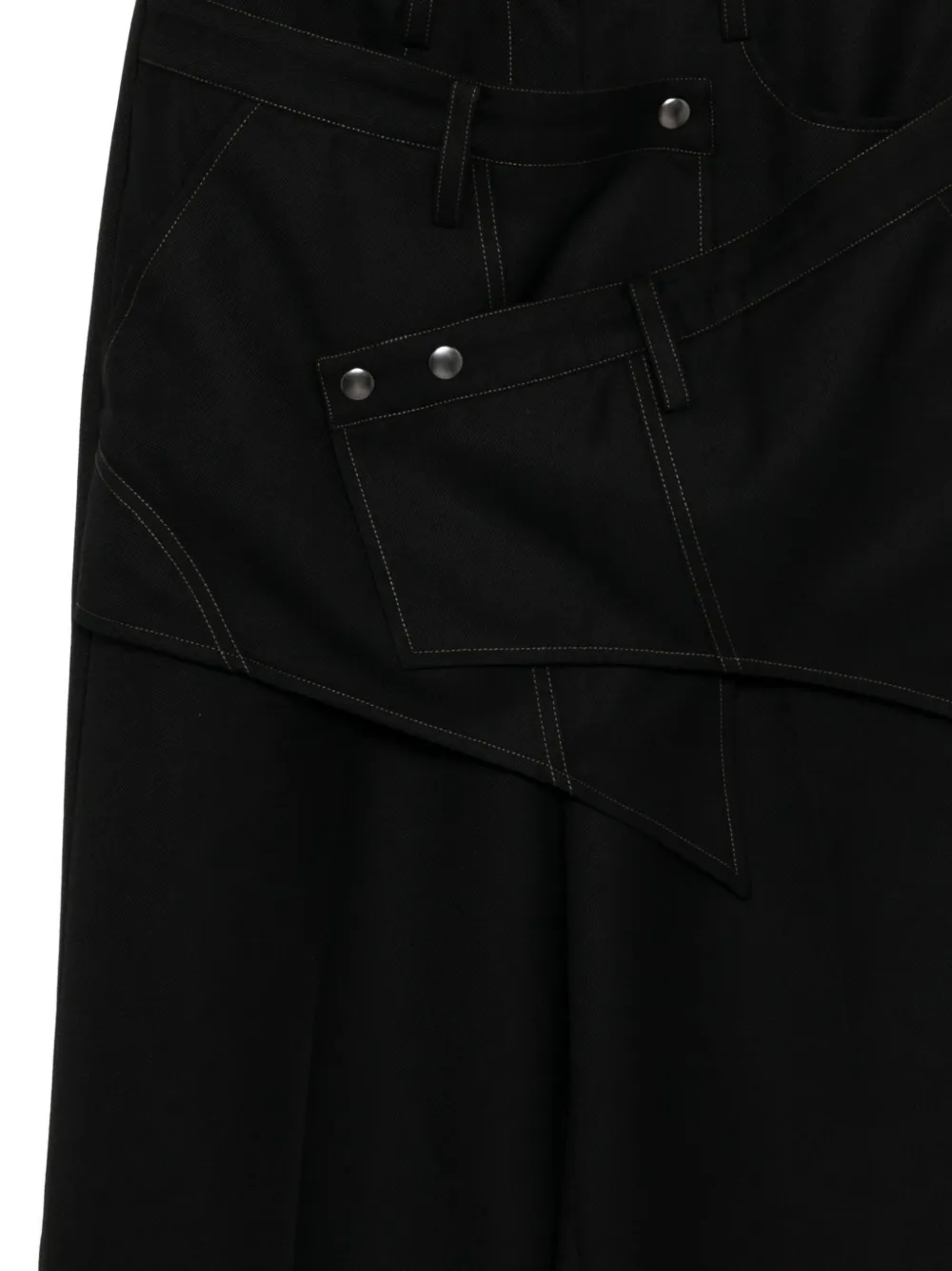 Andersson Bell Crossover-wrap Trousers In Black