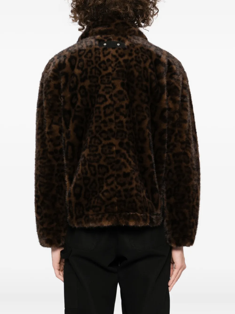 Andersson Bell Leopard-print Duffle Jacket In Brown