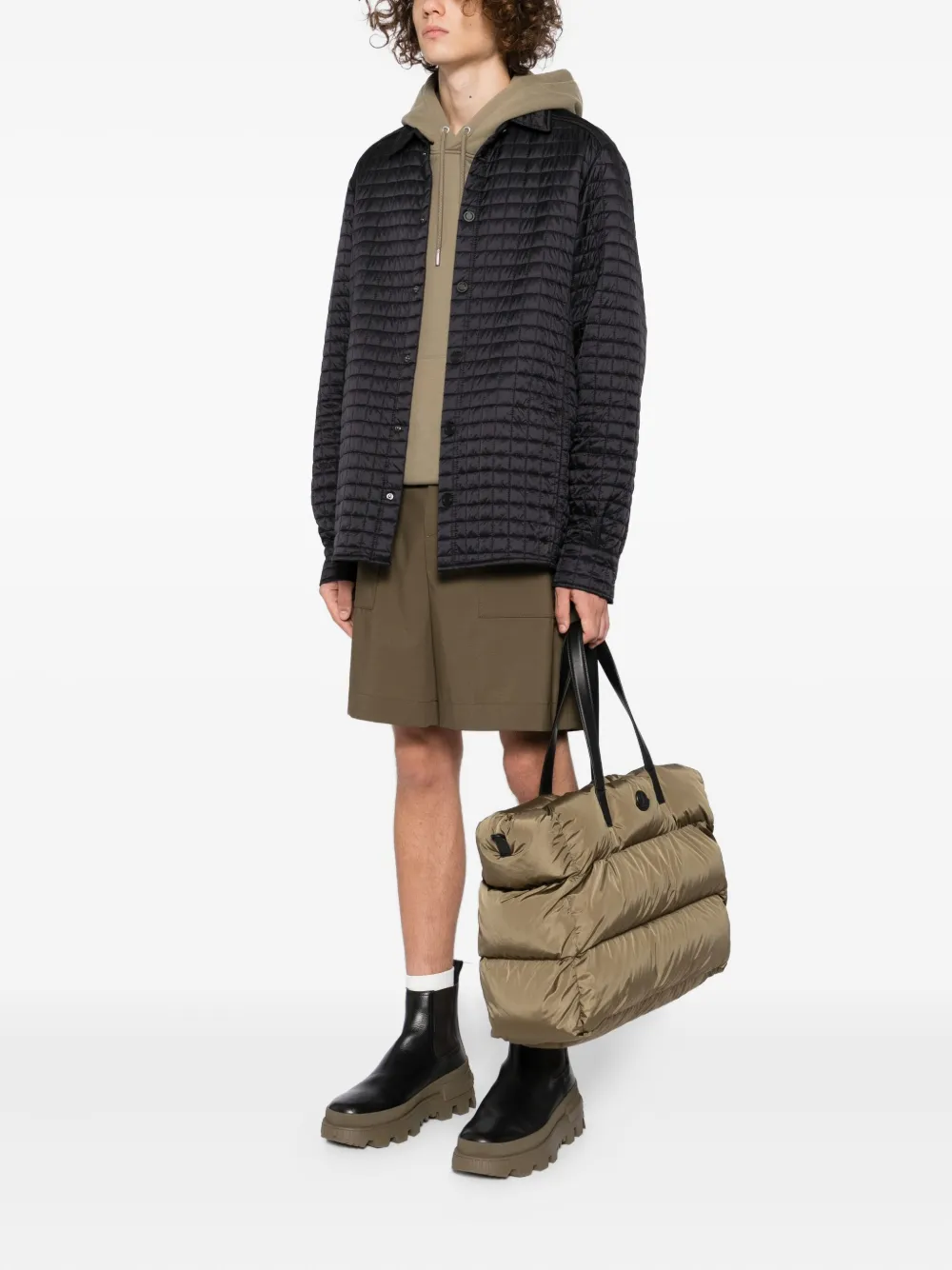 Moncler Caradoc Water-repellent Tote Bag In Neutral