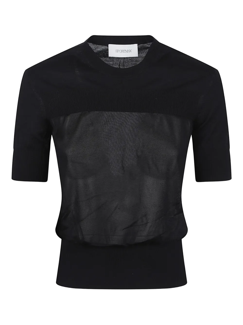 Sportmax fine-knit T-shirt | Black | Image 1