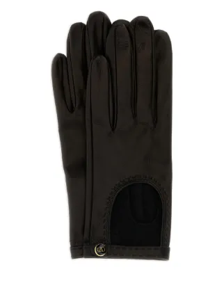 Valentino Garavani レザーグローブ | ブラック | FARFETCH JP