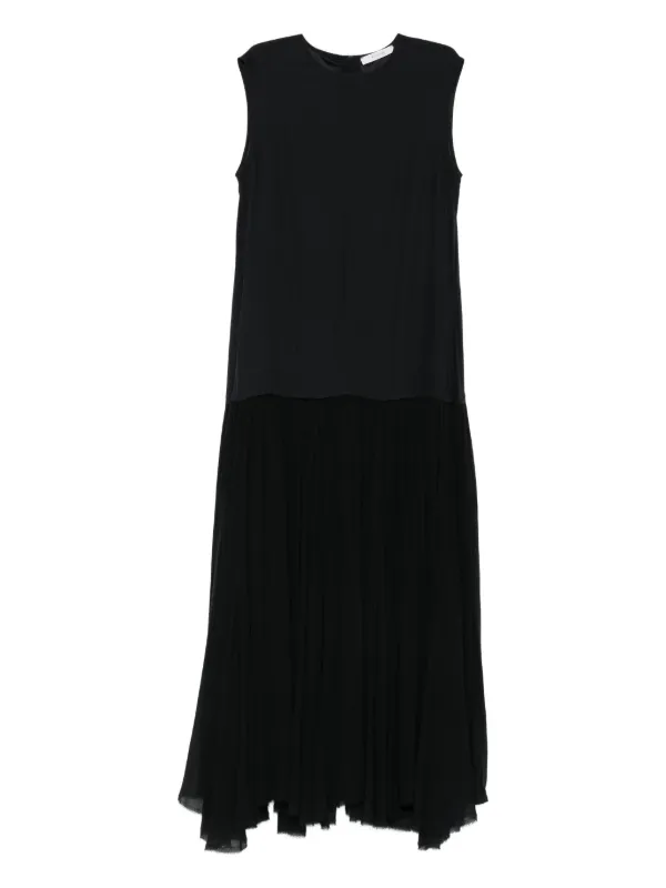 kristensen du nord silk dress Kristensen Du Nord Satin Shirt Dress | Black