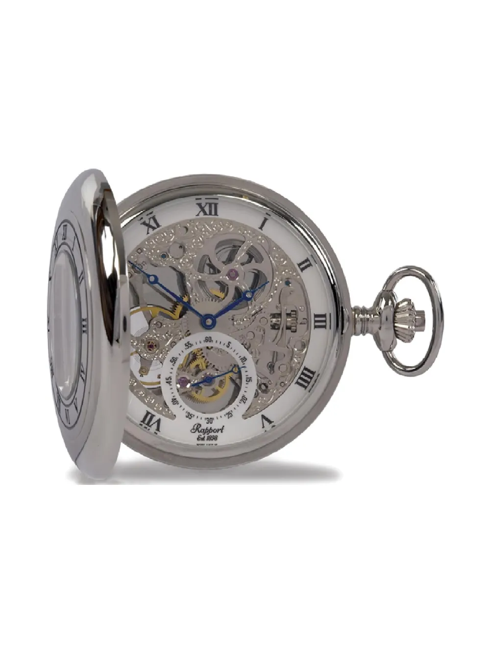 Rapport Mechanical Skeleton Pocket Watch In Metallic