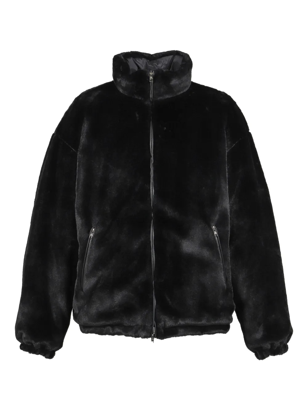 Mastermind Japan Skull-print Faux-fur Jacket In Black