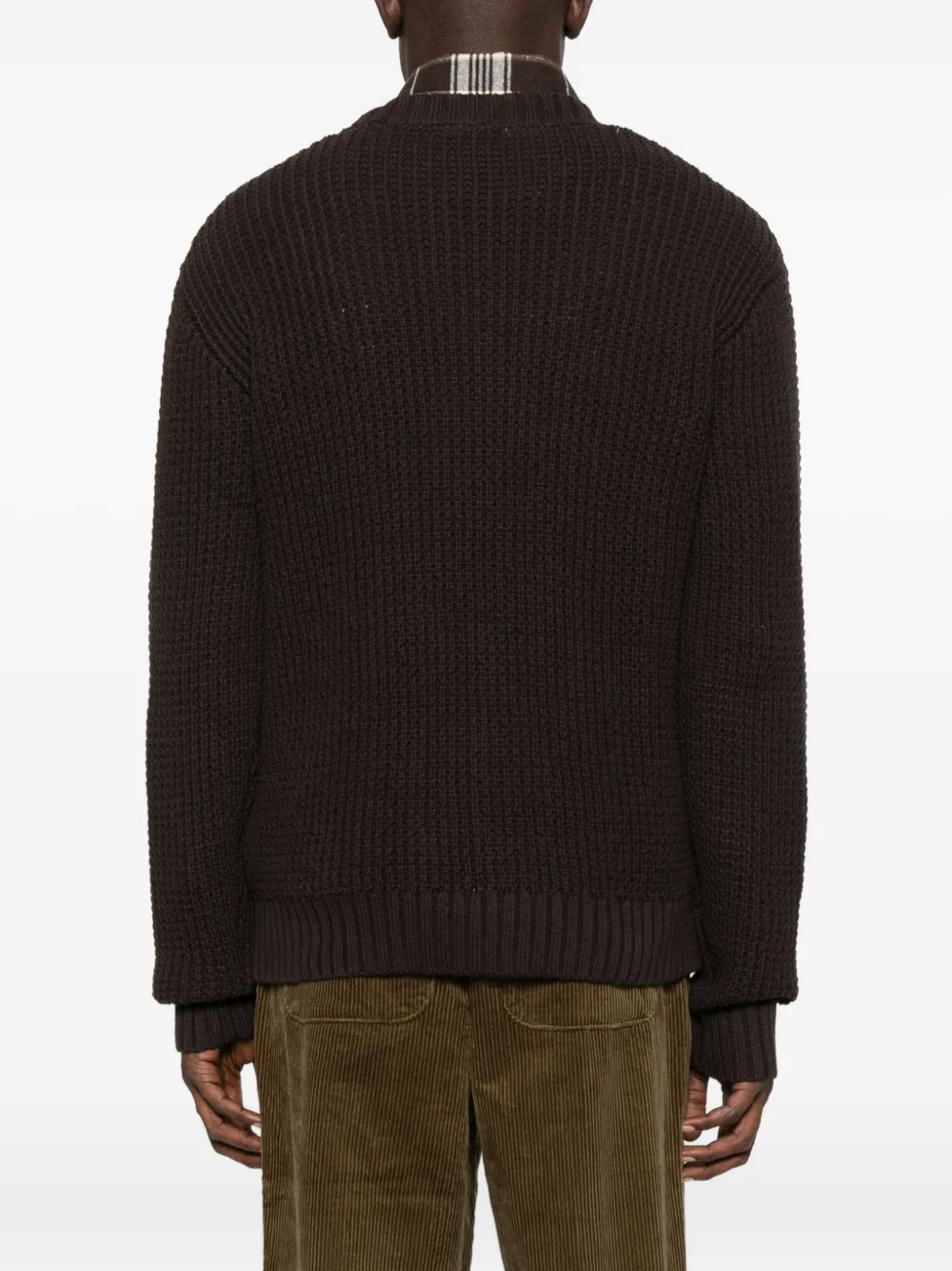 Les Deux Alvin Waffle-knit Jumper In Brown