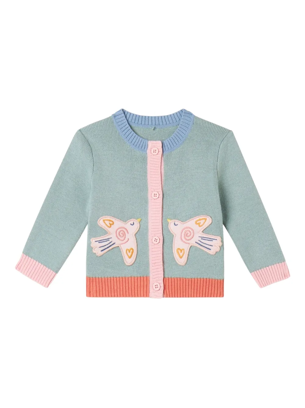 Stella McCartney Kids bird-appliqué cardigan | Grey | Image 1