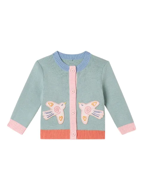 Stella McCartney Kids cardigan à appliqué oiseau