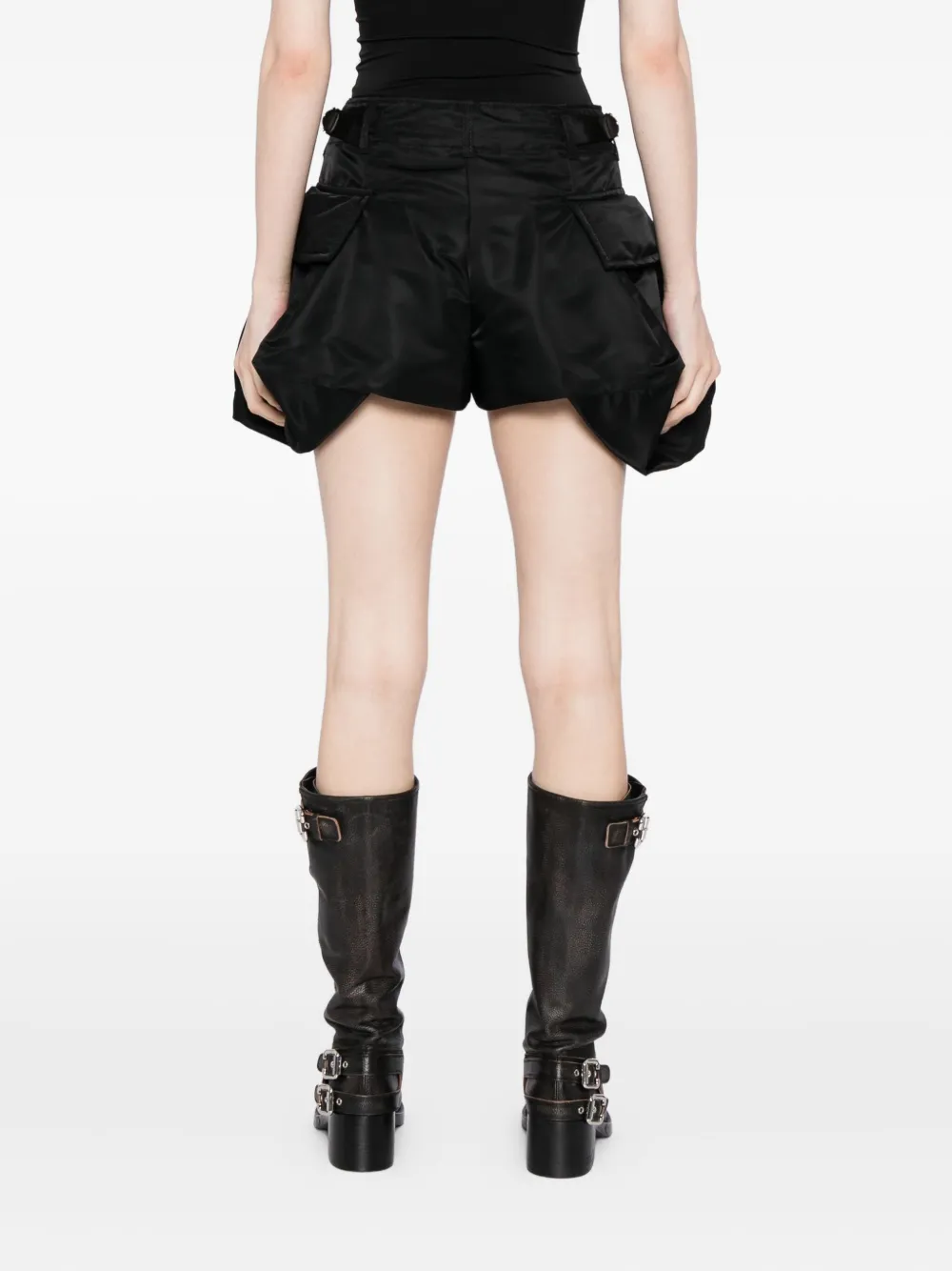 sacai Shorts met pofmouwen Zwart
