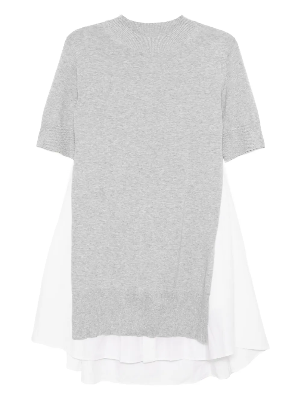 sacai ポプリンパッチ ドレス - グレー sacai ポプリンパッチ ドレス - グレー