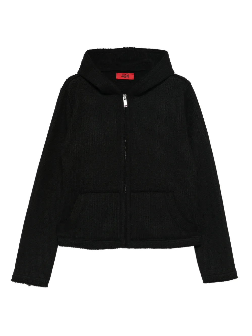 424 hoodie con cierre | negro | Image 1