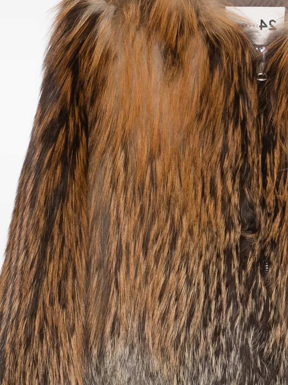 Manzoni 24 Crew-neck Fur Jacket In Multi
