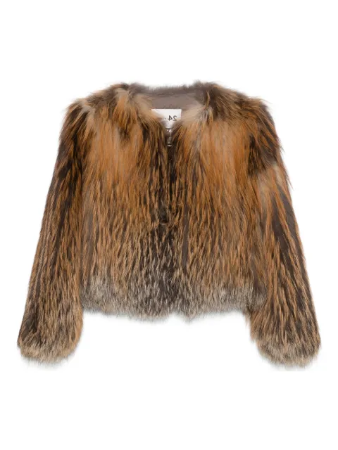 Manzoni 24 crew-neck fur jacket