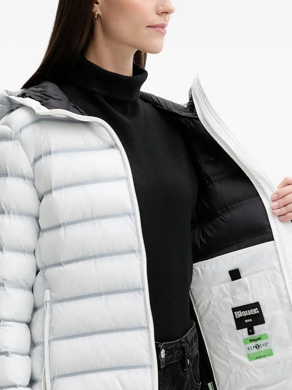 Blauer Ellis jack met capuchon Wit