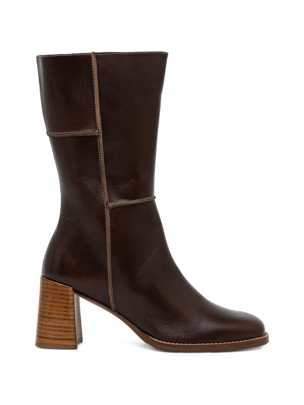 BILLI BI block-heel panelled boots - Marrone