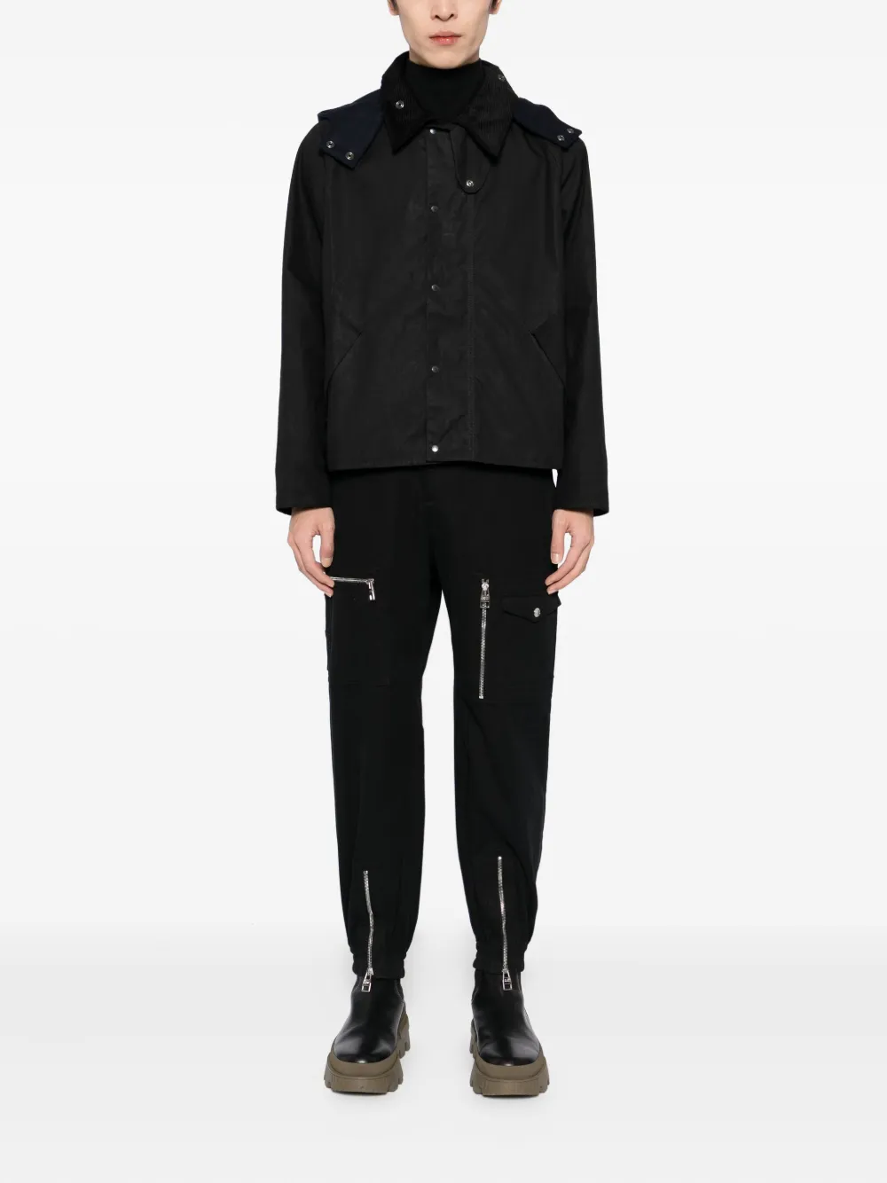 Kaptain Sunshine x Barbour Crulser jacket | Hooded Jackets | Image 2