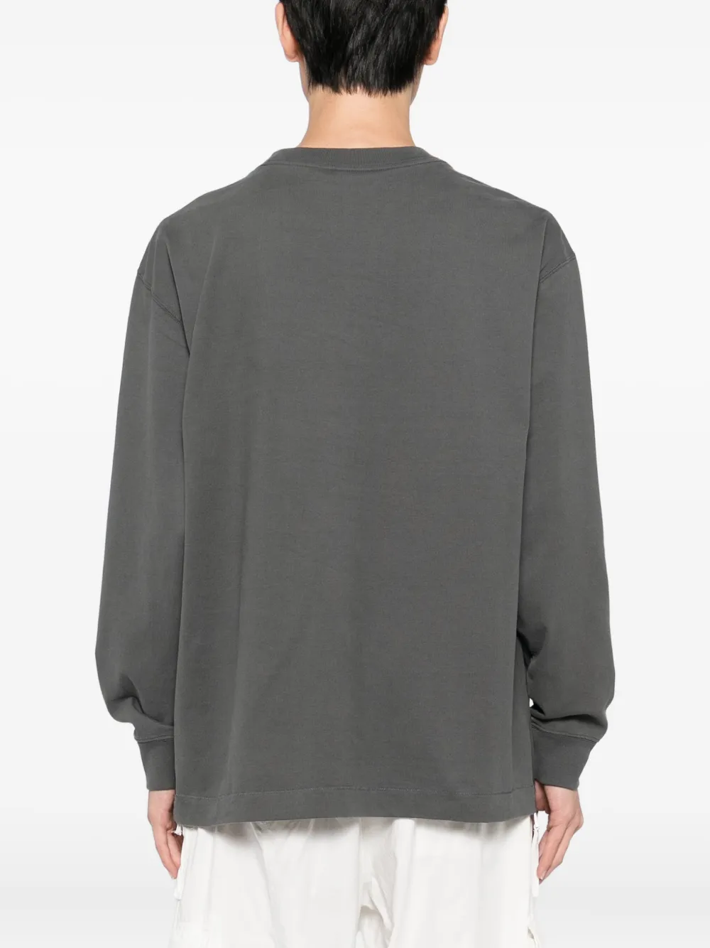 Kaptain Sunshine T-shirt met logopatch Grijs