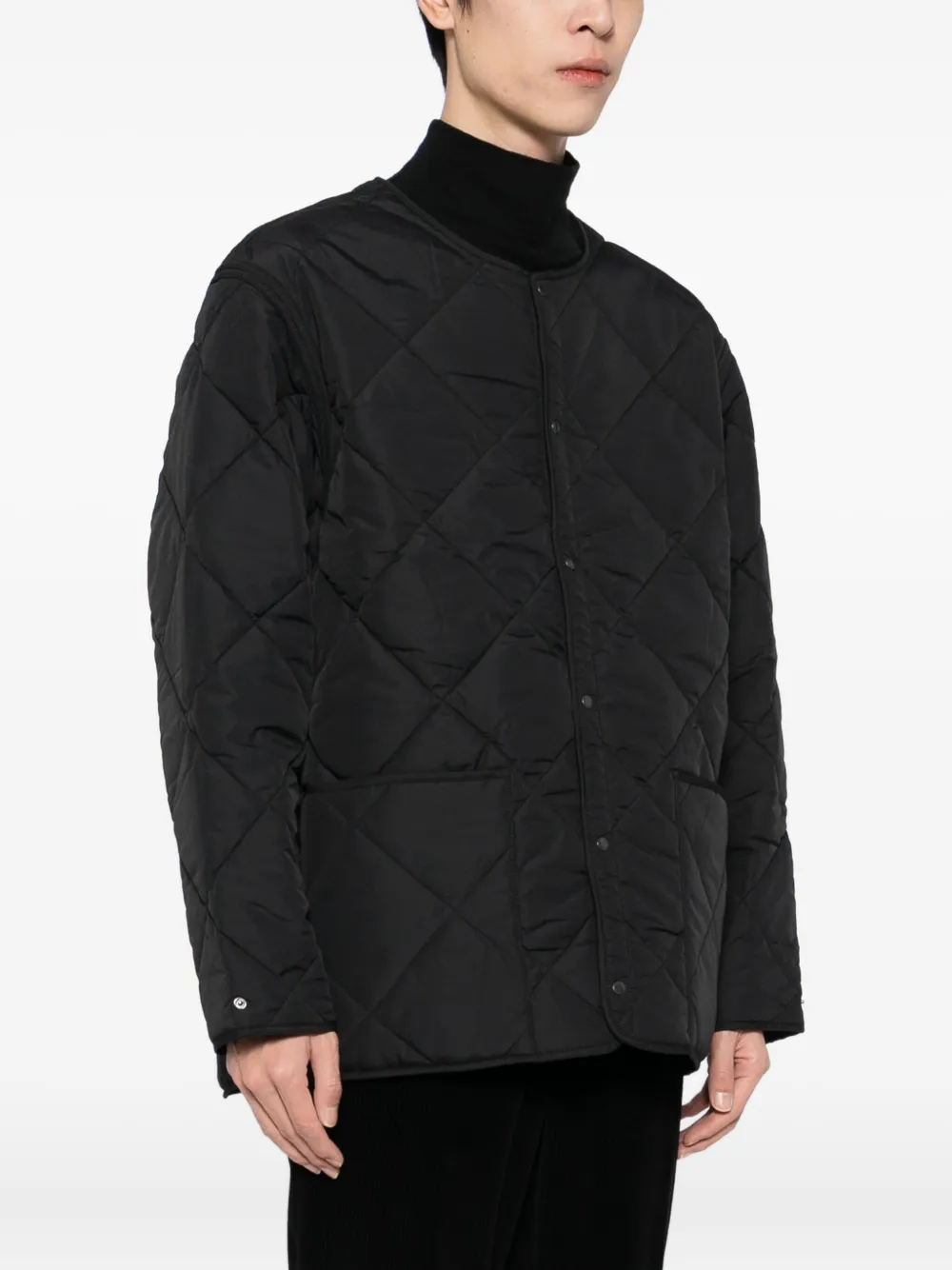 Kaptain Sunshine X Barbour Quilted Jacket In Black