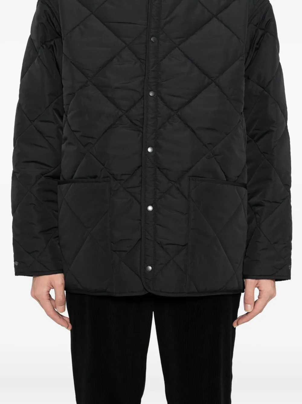 Kaptain Sunshine X Barbour Quilted Jacket In Black