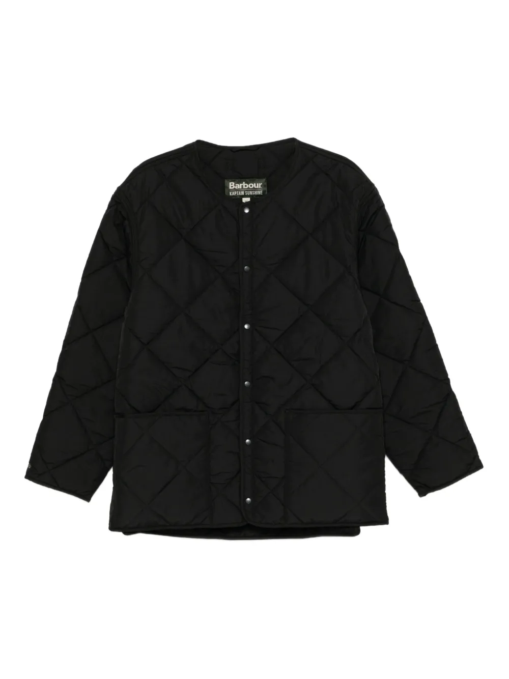 Kaptain Sunshine x Barbour quilted jacket | Black | Image 1