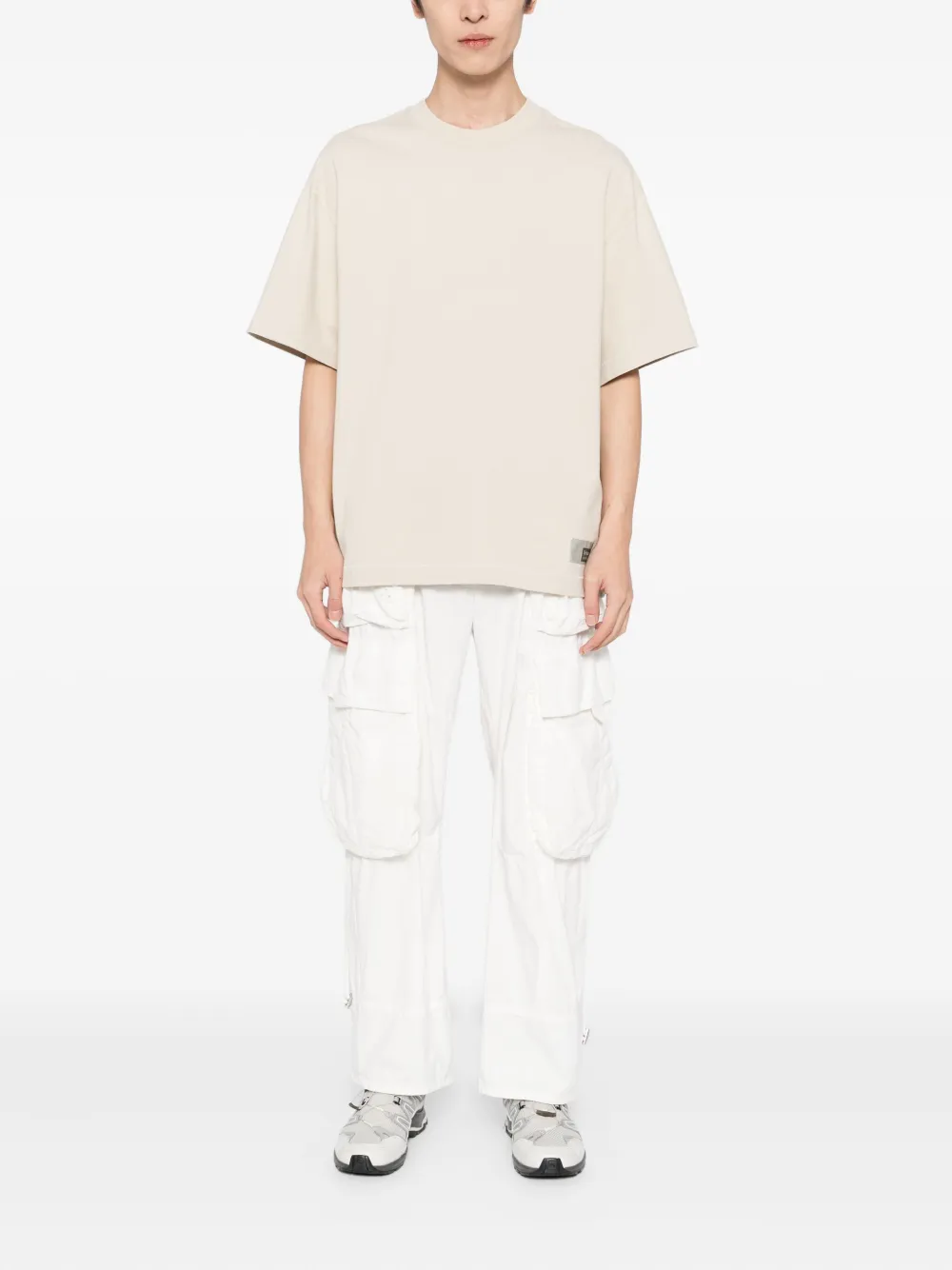 Kaptain Sunshine x Barbour T-shirt met print - Beige
