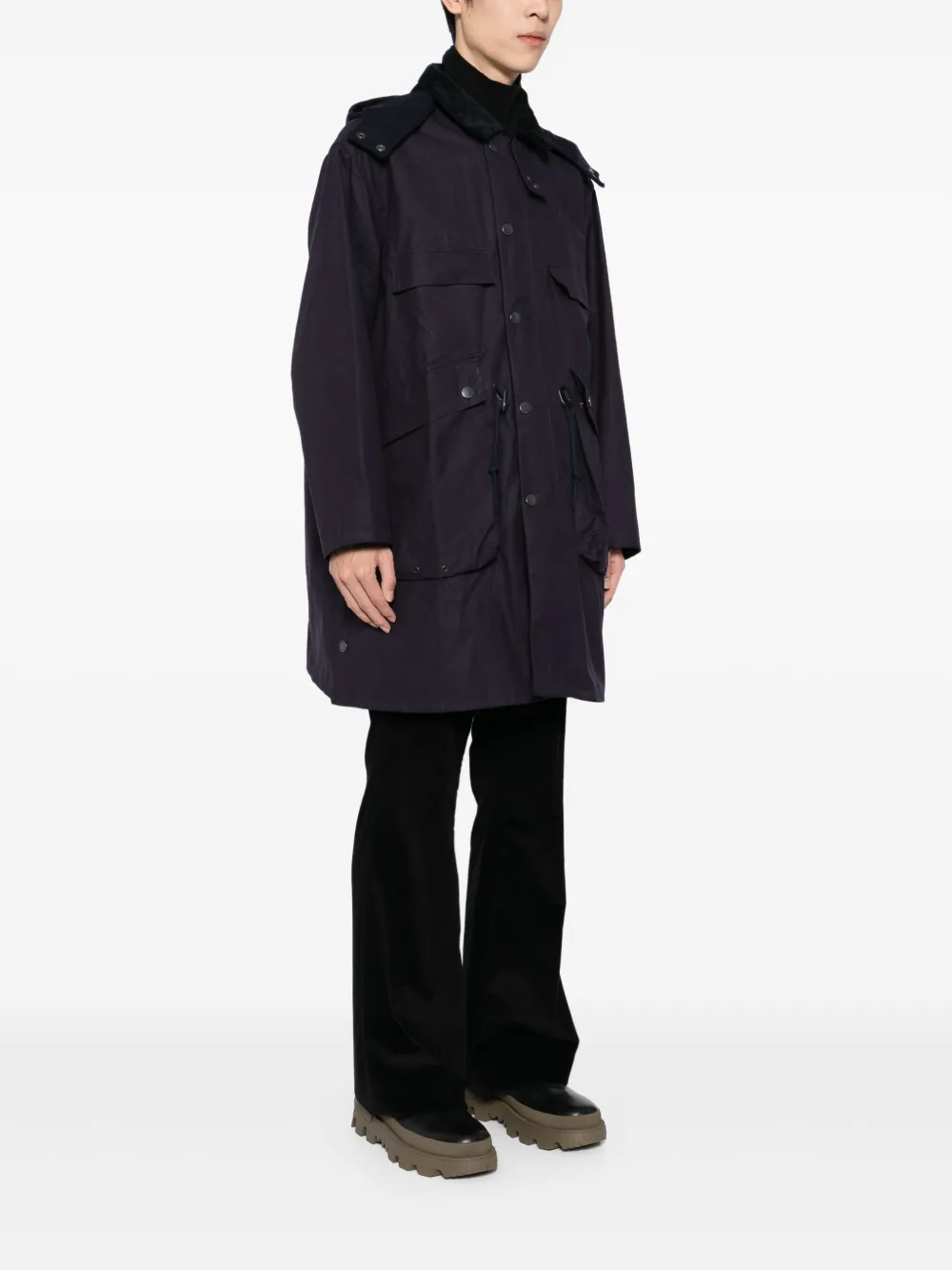 Kaptain Sunshine x Barbour Bedale jack Paars